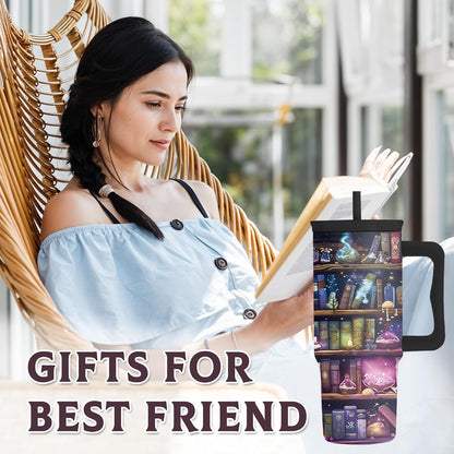 30oz Read Tumbler with Handle & Straw, Bookish Gifts for Women, Booklover | Read Stainless Steel Water Bottle for Readers Librarian, Christmas Birthday Gifts, Reading Accessories Travel Mug 1 Pcs