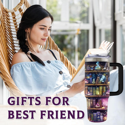 30oz Read Tumbler with Handle & Straw, Bookish Gifts for Women, Booklover | Read Stainless Steel Water Bottle for Readers Librarian, Christmas Birthday Gifts, Reading Accessories Travel Mug 1 Pcs