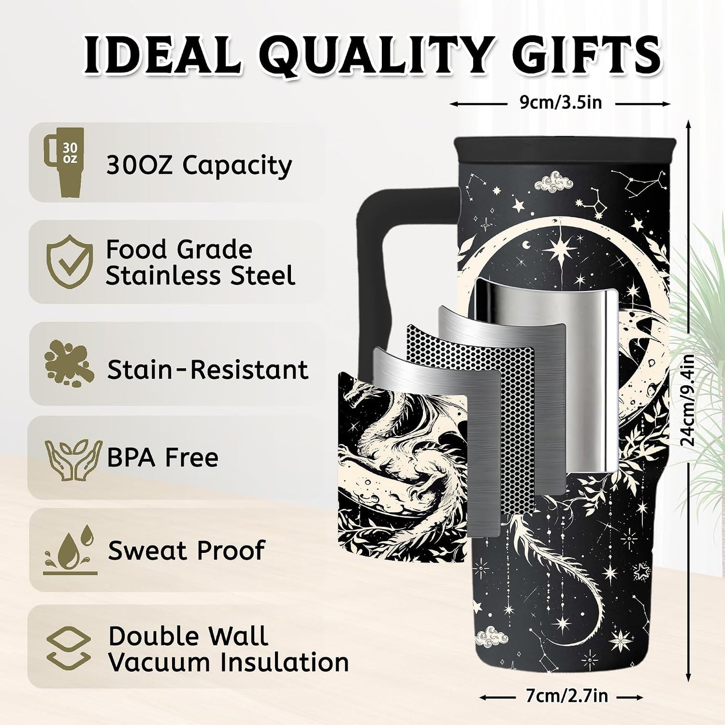 30oz Read Tumbler with Handle & Straw, Bookish Gifts for Women, Booklover | Read Stainless Steel Water Bottle for Readers Librarian, Christmas Birthday Gifts, Reading Accessories Travel Mug 1 Pcs