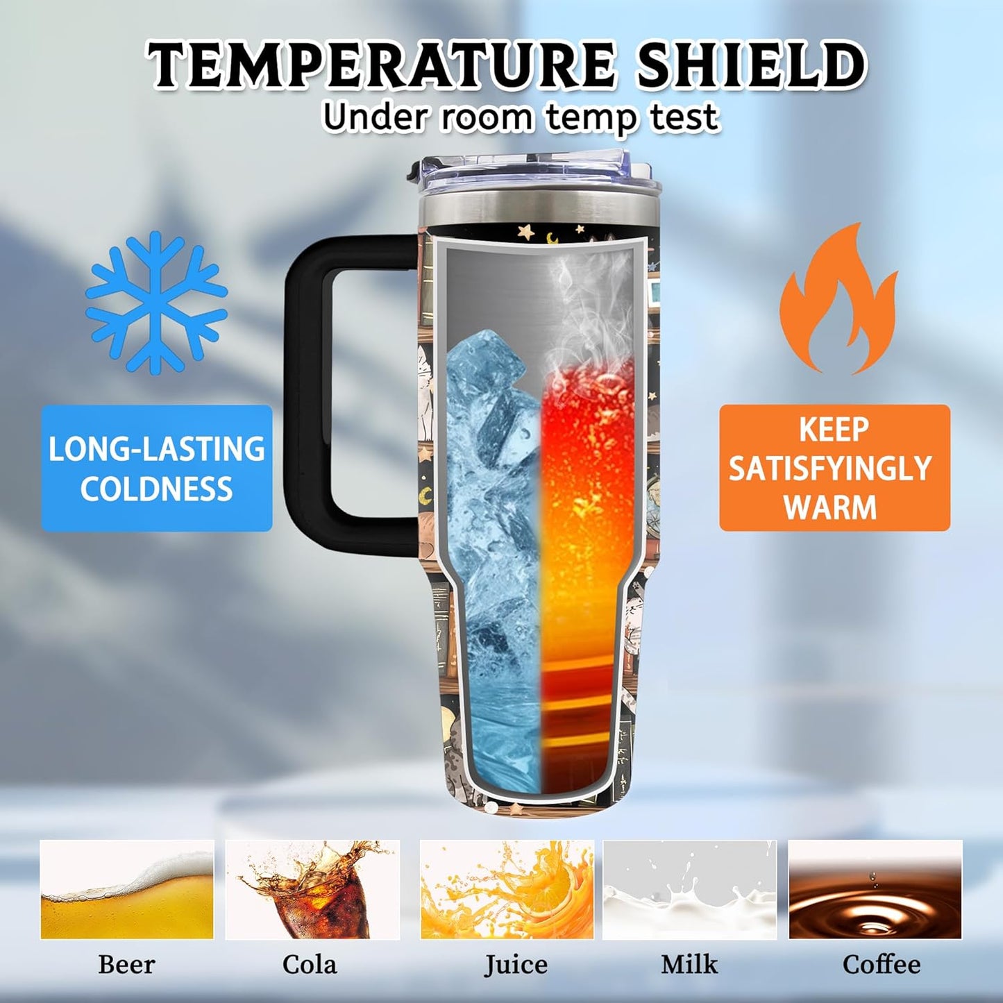 30oz Read Tumbler with Handle & Straw, Bookish Gifts for Women, Booklover | Read Stainless Steel Water Bottle for Readers Librarian, Christmas Birthday Gifts, Reading Accessories Travel Mug 1 Pcs