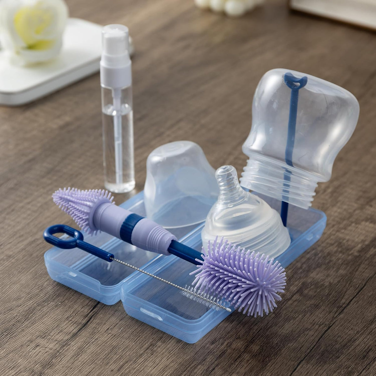 Small Silicone Baby Bottle Brush for Newborn Anti-Colic Baby Bottles