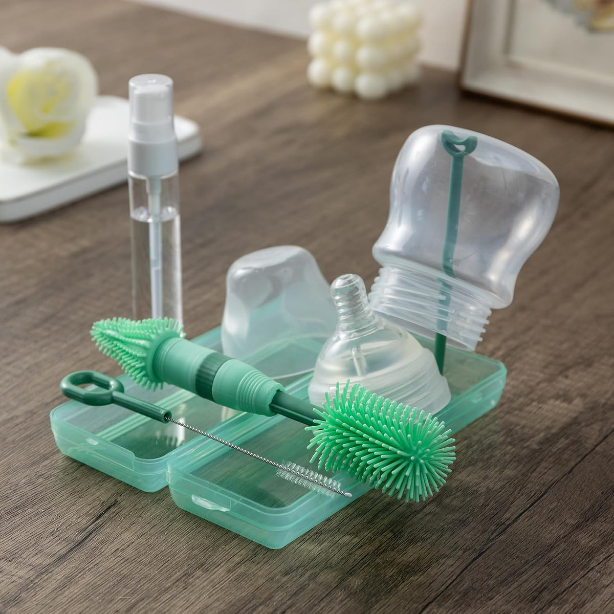 Small Silicone Baby Bottle Brush for Newborn Anti-Colic Baby Bottles