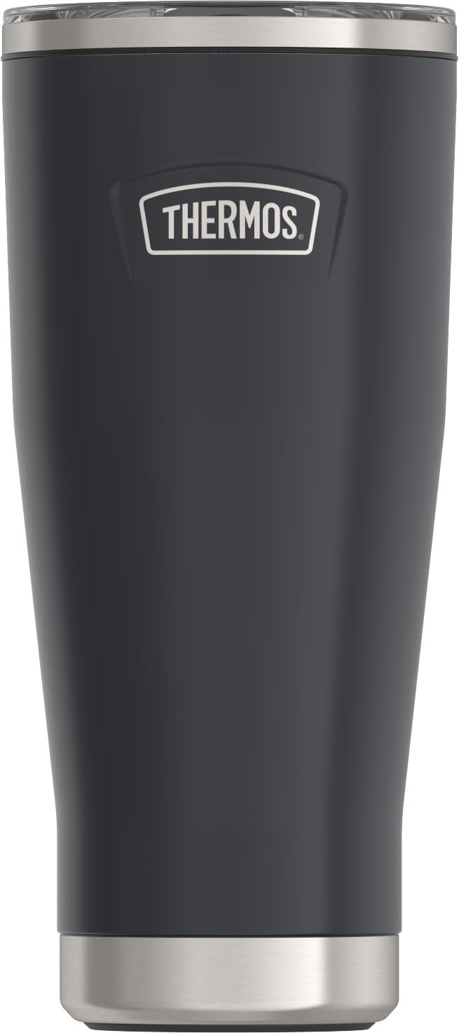 Icon Series 24oz Stainless Steel Tumbler with Slide Lock Lid, Leakproof, Fits Cupholder, Dishwasher Safe, Griptec™ Non‑Slip Base, Keeps Drinks Hot 6 Hrs/Cold 22 Hrs, Mystic Navy