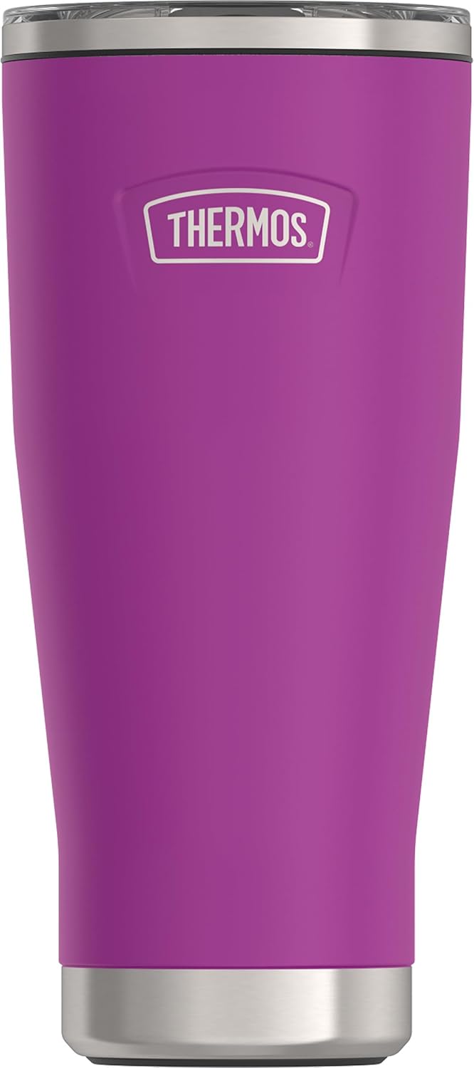 Icon Series 24oz Stainless Steel Tumbler with Slide Lock Lid, Leakproof, Fits Cupholder, Dishwasher Safe, Griptec™ Non‑Slip Base, Keeps Drinks Hot 6 Hrs/Cold 22 Hrs, Mystic Navy