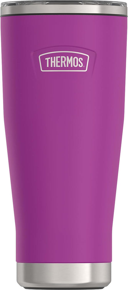 Icon Series 24oz Stainless Steel Tumbler with Slide Lock Lid, Leakproof, Fits Cupholder, Dishwasher Safe, Griptec™ Non‑Slip Base, Keeps Drinks Hot 6 Hrs/Cold 22 Hrs, Mystic Navy