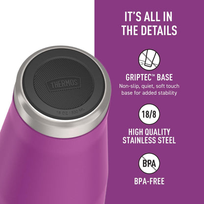 Icon Series 24oz Stainless Steel Tumbler with Slide Lock Lid, Leakproof, Fits Cupholder, Dishwasher Safe, Griptec™ Non‑Slip Base, Keeps Drinks Hot 6 Hrs/Cold 22 Hrs, Mystic Navy