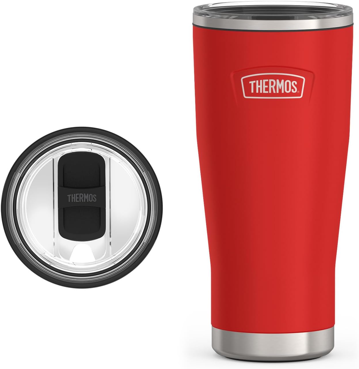 Icon Series 24oz Stainless Steel Tumbler with Slide Lock Lid, Leakproof, Fits Cupholder, Dishwasher Safe, Griptec™ Non‑Slip Base, Keeps Drinks Hot 6 Hrs/Cold 22 Hrs, Mystic Navy