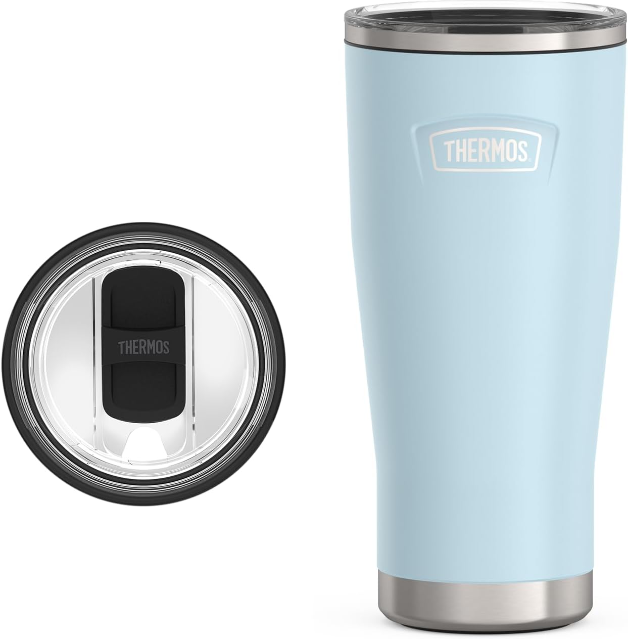 Icon Series 24oz Stainless Steel Tumbler with Slide Lock Lid, Leakproof, Fits Cupholder, Dishwasher Safe, Griptec™ Non‑Slip Base, Keeps Drinks Hot 6 Hrs/Cold 22 Hrs, Mystic Navy