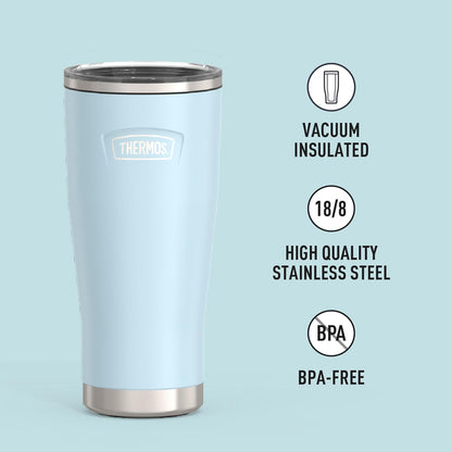 Icon Series 24oz Stainless Steel Tumbler with Slide Lock Lid, Leakproof, Fits Cupholder, Dishwasher Safe, Griptec™ Non‑Slip Base, Keeps Drinks Hot 6 Hrs/Cold 22 Hrs, Mystic Navy