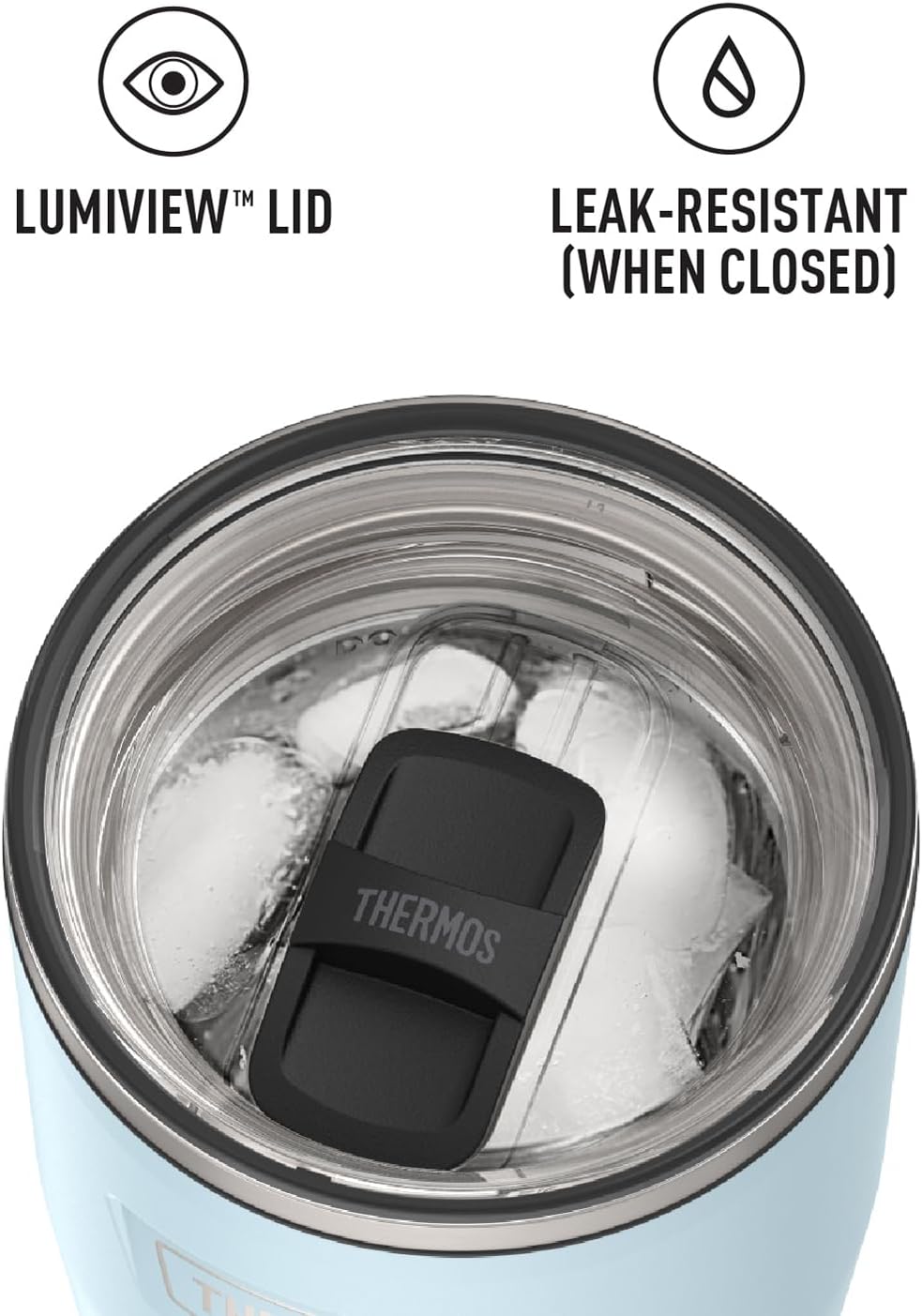 Icon Series 24oz Stainless Steel Tumbler with Slide Lock Lid, Leakproof, Fits Cupholder, Dishwasher Safe, Griptec™ Non‑Slip Base, Keeps Drinks Hot 6 Hrs/Cold 22 Hrs, Mystic Navy