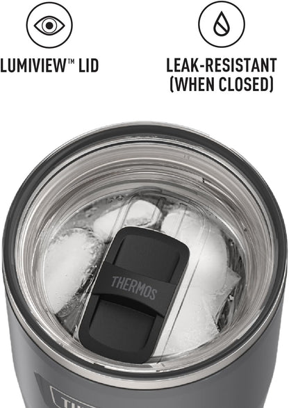 Icon Series 24oz Stainless Steel Tumbler with Slide Lock Lid, Leakproof, Fits Cupholder, Dishwasher Safe, Griptec™ Non‑Slip Base, Keeps Drinks Hot 6 Hrs/Cold 22 Hrs, Mystic Navy