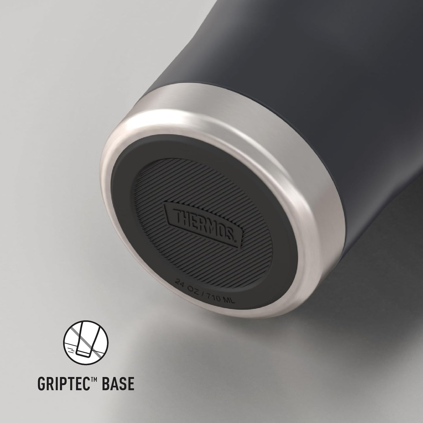 Icon Series 24oz Stainless Steel Tumbler with Slide Lock Lid, Leakproof, Fits Cupholder, Dishwasher Safe, Griptec™ Non‑Slip Base, Keeps Drinks Hot 6 Hrs/Cold 22 Hrs, Mystic Navy