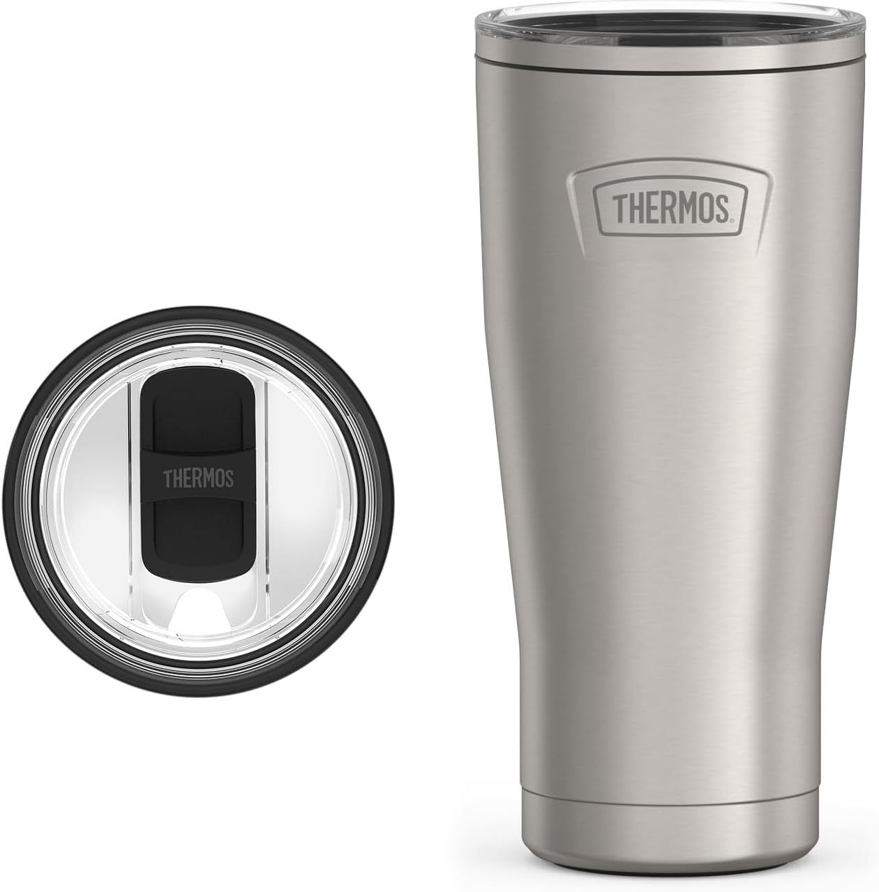 Icon Series 24oz Stainless Steel Tumbler with Slide Lock Lid, Leakproof, Fits Cupholder, Dishwasher Safe, Griptec™ Non‑Slip Base, Keeps Drinks Hot 6 Hrs/Cold 22 Hrs, Mystic Navy