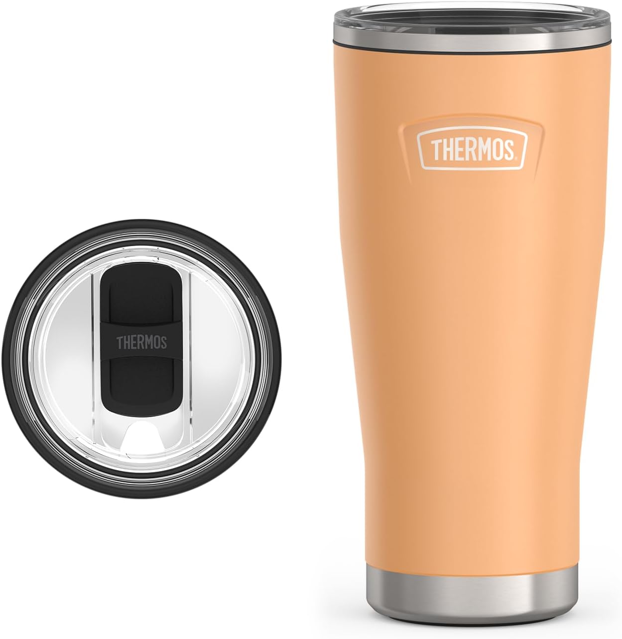 Icon Series 24oz Stainless Steel Tumbler with Slide Lock Lid, Leakproof, Fits Cupholder, Dishwasher Safe, Griptec™ Non‑Slip Base, Keeps Drinks Hot 6 Hrs/Cold 22 Hrs, Mystic Navy