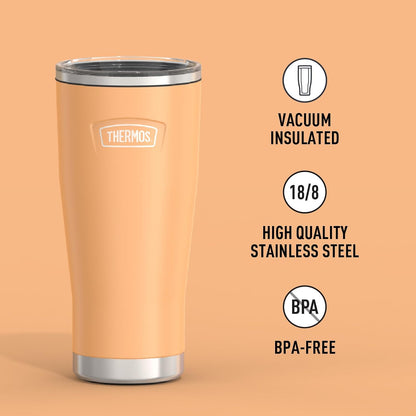 Icon Series 24oz Stainless Steel Tumbler with Slide Lock Lid, Leakproof, Fits Cupholder, Dishwasher Safe, Griptec™ Non‑Slip Base, Keeps Drinks Hot 6 Hrs/Cold 22 Hrs, Mystic Navy