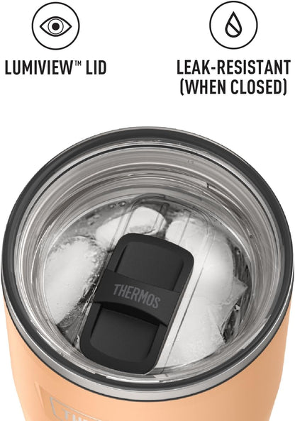 Icon Series 24oz Stainless Steel Tumbler with Slide Lock Lid, Leakproof, Fits Cupholder, Dishwasher Safe, Griptec™ Non‑Slip Base, Keeps Drinks Hot 6 Hrs/Cold 22 Hrs, Mystic Navy