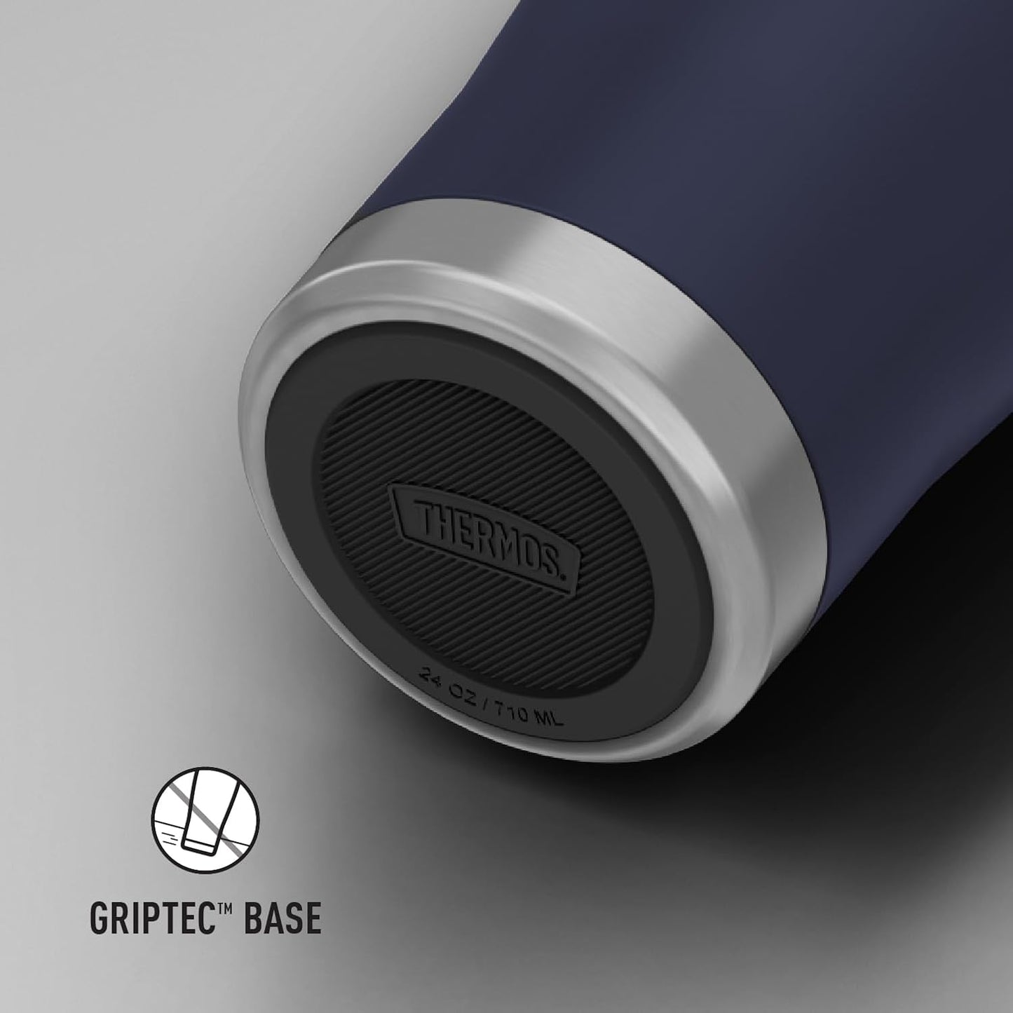 Icon Series 24oz Stainless Steel Tumbler with Slide Lock Lid, Leakproof, Fits Cupholder, Dishwasher Safe, Griptec™ Non‑Slip Base, Keeps Drinks Hot 6 Hrs/Cold 22 Hrs, Mystic Navy