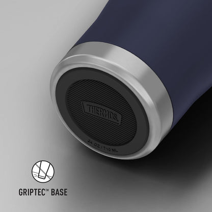 Icon Series 24oz Stainless Steel Tumbler with Slide Lock Lid, Leakproof, Fits Cupholder, Dishwasher Safe, Griptec™ Non‑Slip Base, Keeps Drinks Hot 6 Hrs/Cold 22 Hrs, Mystic Navy