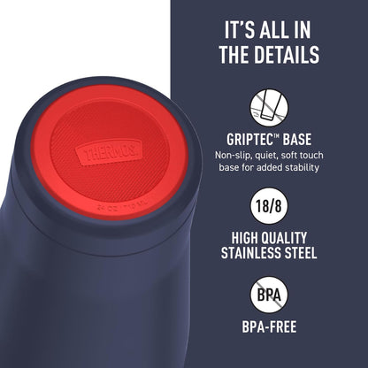 Icon Series 24oz Stainless Steel Tumbler with Slide Lock Lid, Leakproof, Fits Cupholder, Dishwasher Safe, Griptec™ Non‑Slip Base, Keeps Drinks Hot 6 Hrs/Cold 22 Hrs, Mystic Navy