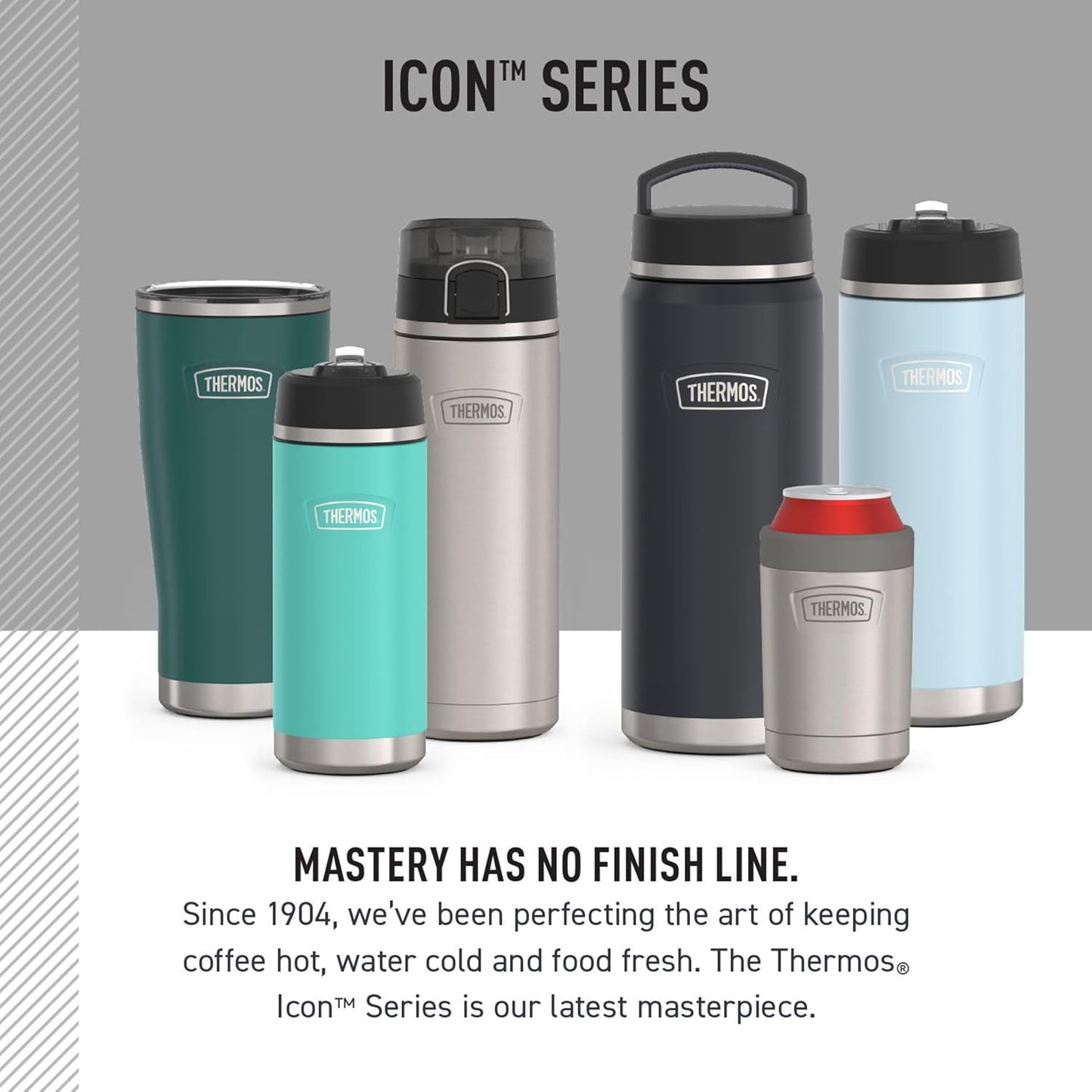 Icon Series 24oz Stainless Steel Tumbler with Slide Lock Lid, Leakproof, Fits Cupholder, Dishwasher Safe, Griptec™ Non‑Slip Base, Keeps Drinks Hot 6 Hrs/Cold 22 Hrs, Mystic Navy