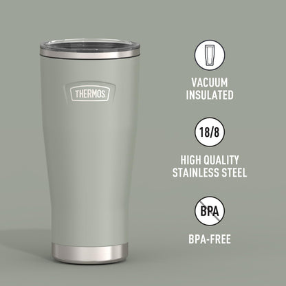 Icon Series 24oz Stainless Steel Tumbler with Slide Lock Lid, Leakproof, Fits Cupholder, Dishwasher Safe, Griptec™ Non‑Slip Base, Keeps Drinks Hot 6 Hrs/Cold 22 Hrs, Mystic Navy