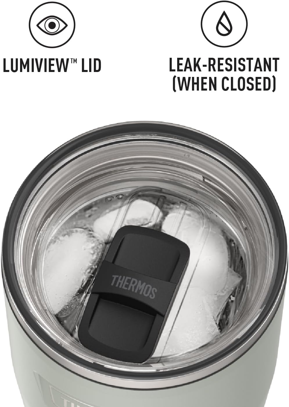 Icon Series 24oz Stainless Steel Tumbler with Slide Lock Lid, Leakproof, Fits Cupholder, Dishwasher Safe, Griptec™ Non‑Slip Base, Keeps Drinks Hot 6 Hrs/Cold 22 Hrs, Mystic Navy