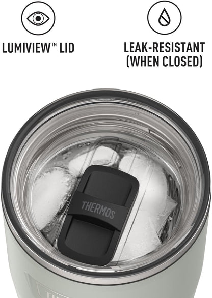 Icon Series 24oz Stainless Steel Tumbler with Slide Lock Lid, Leakproof, Fits Cupholder, Dishwasher Safe, Griptec™ Non‑Slip Base, Keeps Drinks Hot 6 Hrs/Cold 22 Hrs, Mystic Navy