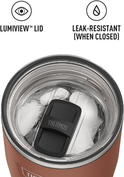 Icon Series 24oz Stainless Steel Tumbler with Slide Lock Lid, Leakproof, Fits Cupholder, Dishwasher Safe, Griptec™ Non‑Slip Base, Keeps Drinks Hot 6 Hrs/Cold 22 Hrs, Mystic Navy