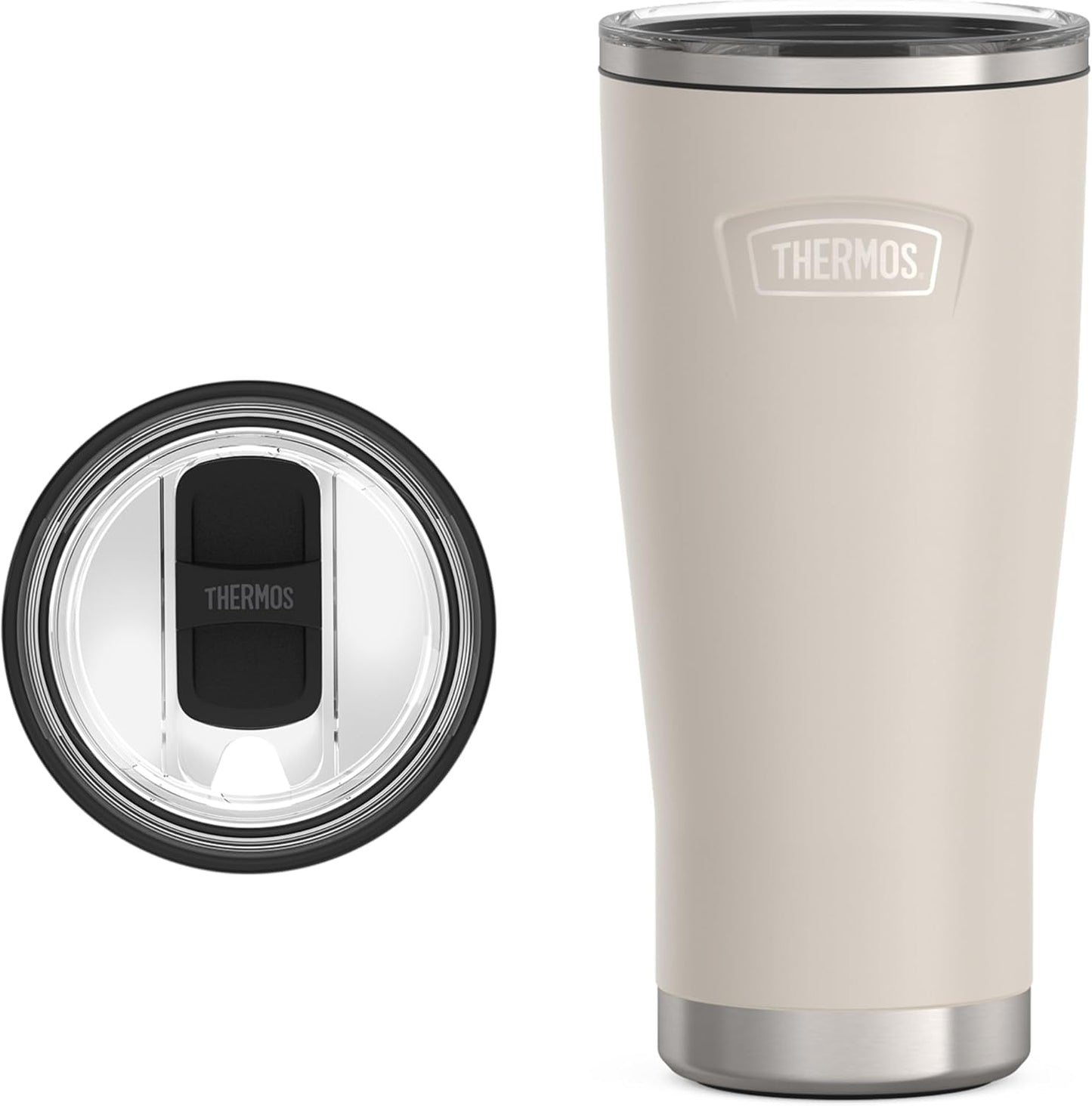 Icon Series 24oz Stainless Steel Tumbler with Slide Lock Lid, Leakproof, Fits Cupholder, Dishwasher Safe, Griptec™ Non‑Slip Base, Keeps Drinks Hot 6 Hrs/Cold 22 Hrs, Mystic Navy