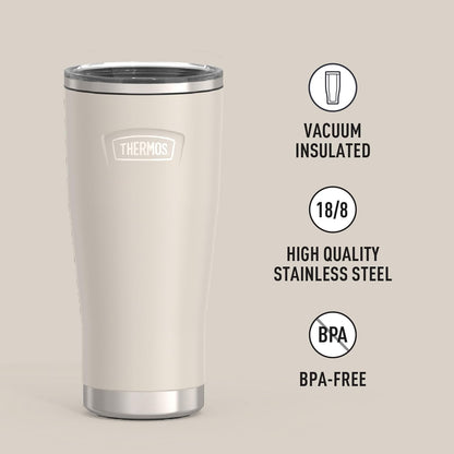 Icon Series 24oz Stainless Steel Tumbler with Slide Lock Lid, Leakproof, Fits Cupholder, Dishwasher Safe, Griptec™ Non‑Slip Base, Keeps Drinks Hot 6 Hrs/Cold 22 Hrs, Mystic Navy