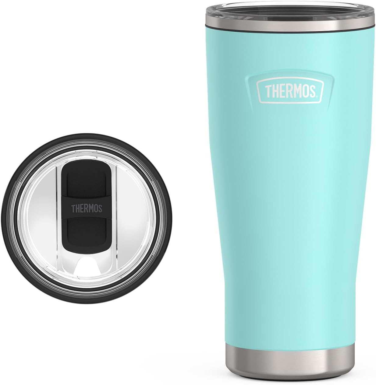 Icon Series 24oz Stainless Steel Tumbler with Slide Lock Lid, Leakproof, Fits Cupholder, Dishwasher Safe, Griptec™ Non‑Slip Base, Keeps Drinks Hot 6 Hrs/Cold 22 Hrs, Mystic Navy