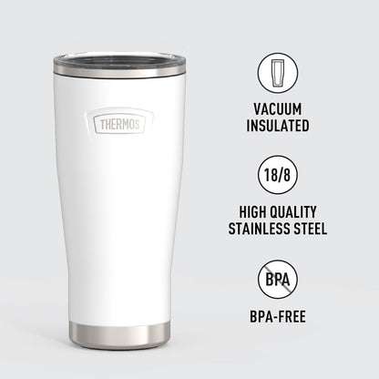 Icon Series 24oz Stainless Steel Tumbler with Slide Lock Lid, Leakproof, Fits Cupholder, Dishwasher Safe, Griptec™ Non‑Slip Base, Keeps Drinks Hot 6 Hrs/Cold 22 Hrs, Mystic Navy