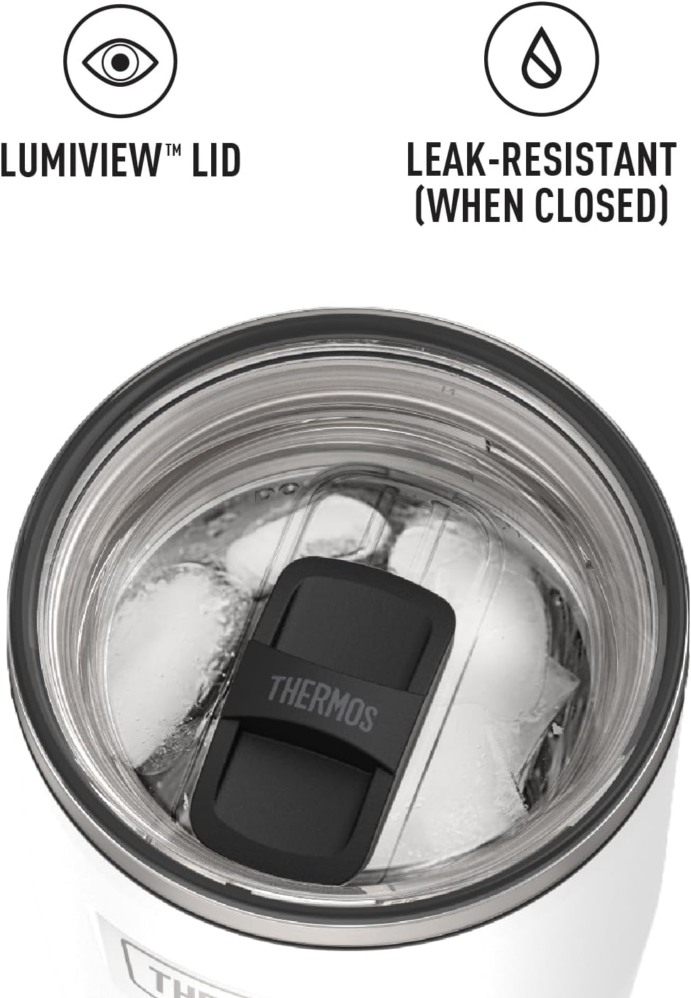 Icon Series 24oz Stainless Steel Tumbler with Slide Lock Lid, Leakproof, Fits Cupholder, Dishwasher Safe, Griptec™ Non‑Slip Base, Keeps Drinks Hot 6 Hrs/Cold 22 Hrs, Mystic Navy