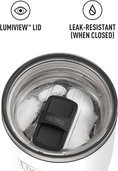 Icon Series 24oz Stainless Steel Tumbler with Slide Lock Lid, Leakproof, Fits Cupholder, Dishwasher Safe, Griptec™ Non‑Slip Base, Keeps Drinks Hot 6 Hrs/Cold 22 Hrs, Mystic Navy