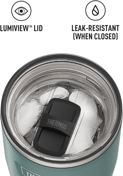 Icon Series 24oz Stainless Steel Tumbler with Slide Lock Lid, Leakproof, Fits Cupholder, Dishwasher Safe, Griptec™ Non‑Slip Base, Keeps Drinks Hot 6 Hrs/Cold 22 Hrs, Mystic Navy