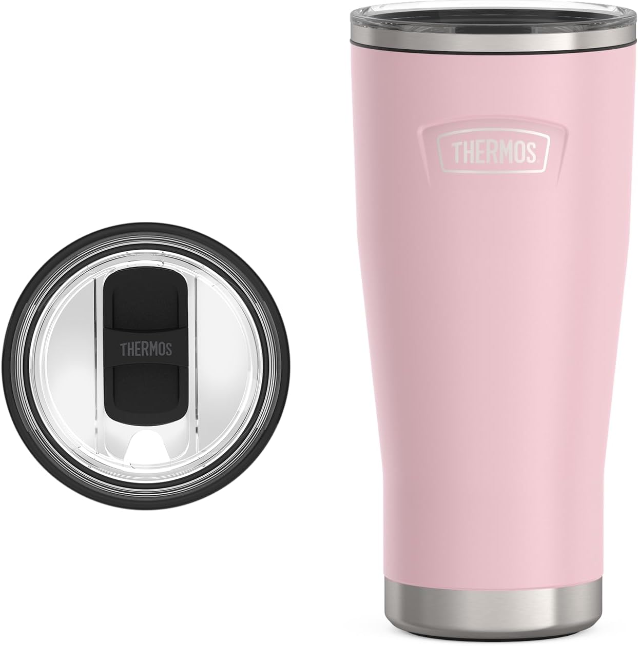 Icon Series 24oz Stainless Steel Tumbler with Slide Lock Lid, Leakproof, Fits Cupholder, Dishwasher Safe, Griptec™ Non‑Slip Base, Keeps Drinks Hot 6 Hrs/Cold 22 Hrs, Mystic Navy