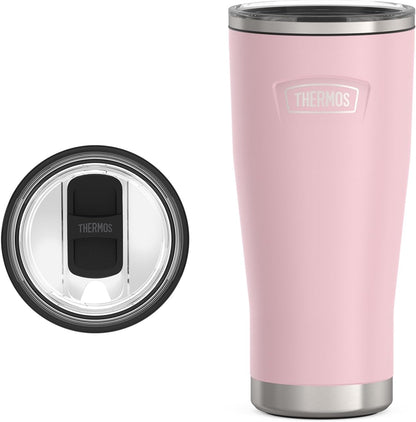 Icon Series 24oz Stainless Steel Tumbler with Slide Lock Lid, Leakproof, Fits Cupholder, Dishwasher Safe, Griptec™ Non‑Slip Base, Keeps Drinks Hot 6 Hrs/Cold 22 Hrs, Mystic Navy