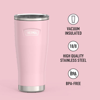Icon Series 24oz Stainless Steel Tumbler with Slide Lock Lid, Leakproof, Fits Cupholder, Dishwasher Safe, Griptec™ Non‑Slip Base, Keeps Drinks Hot 6 Hrs/Cold 22 Hrs, Mystic Navy