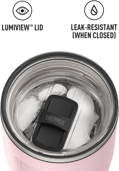 Icon Series 24oz Stainless Steel Tumbler with Slide Lock Lid, Leakproof, Fits Cupholder, Dishwasher Safe, Griptec™ Non‑Slip Base, Keeps Drinks Hot 6 Hrs/Cold 22 Hrs, Mystic Navy