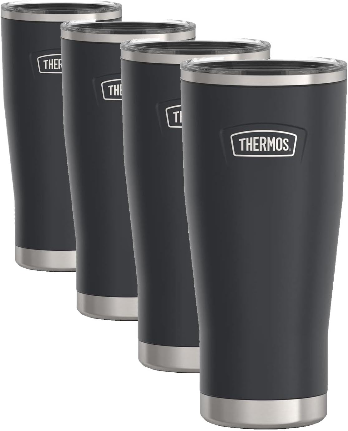 Icon Series 24oz Stainless Steel Tumbler with Slide Lock Lid, Leakproof, Fits Cupholder, Dishwasher Safe, Griptec™ Non‑Slip Base, Keeps Drinks Hot 6 Hrs/Cold 22 Hrs, Mystic Navy