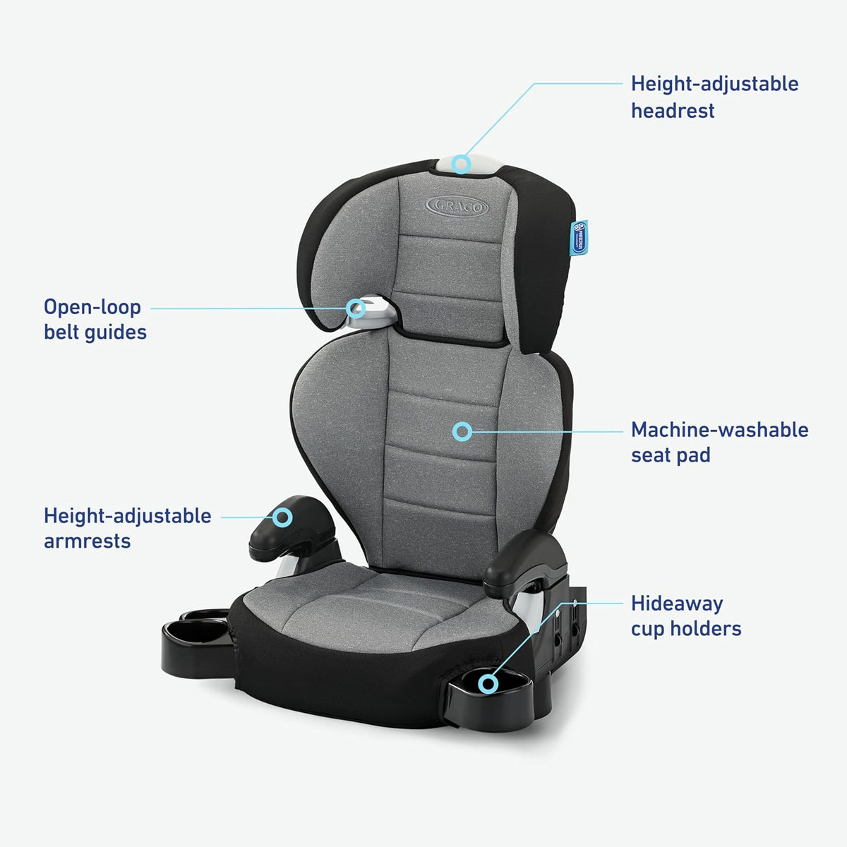 TurboBooster 2.0 Highback Booster Car Seat, Declan