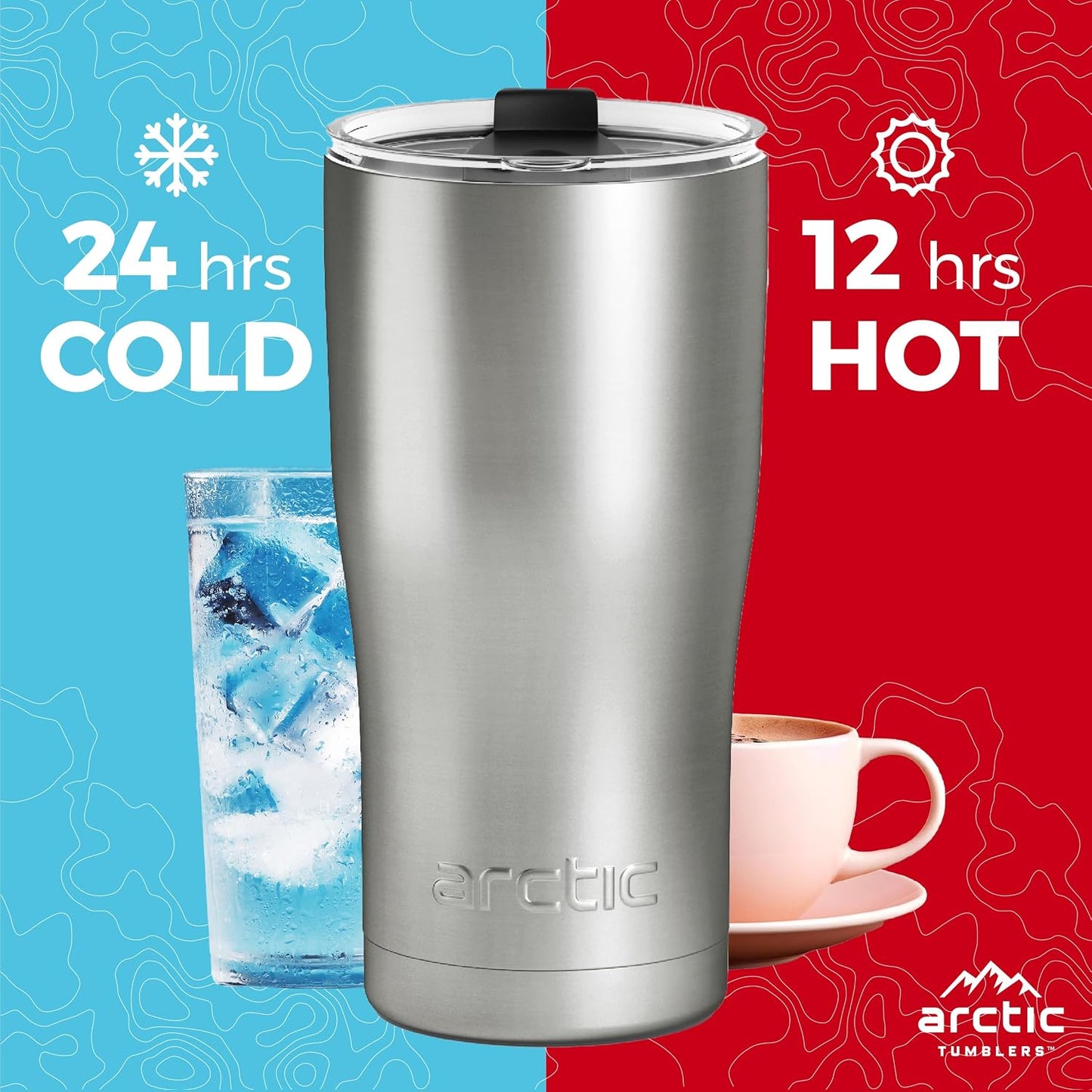 30 oz Tuscan Sun Insulated Tumbler with Straw & Cleaner - Retains Temperature up to 24hrs - Non-Spill Splash Proof Lid, Double Wall Vacuum Technology, BPA Free & Built to Last