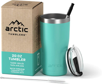 30 oz Tuscan Sun Insulated Tumbler with Straw & Cleaner - Retains Temperature up to 24hrs - Non-Spill Splash Proof Lid, Double Wall Vacuum Technology, BPA Free & Built to Last