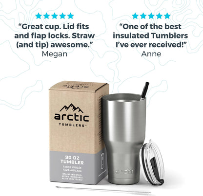 30 oz Tuscan Sun Insulated Tumbler with Straw & Cleaner - Retains Temperature up to 24hrs - Non-Spill Splash Proof Lid, Double Wall Vacuum Technology, BPA Free & Built to Last