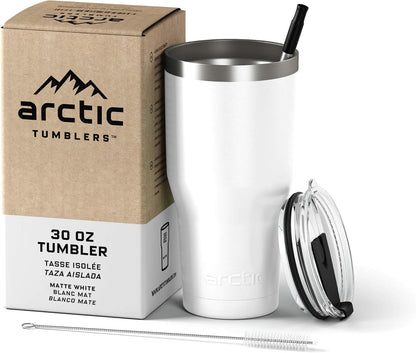 30 oz Tuscan Sun Insulated Tumbler with Straw & Cleaner - Retains Temperature up to 24hrs - Non-Spill Splash Proof Lid, Double Wall Vacuum Technology, BPA Free & Built to Last