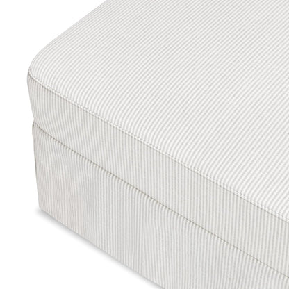 Crawford Gliding Ottoman in Blue Gingham, Greenguard Gold & CertiPUR-US Certified