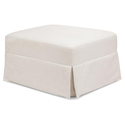 Crawford Gliding Ottoman in Blue Gingham, Greenguard Gold & CertiPUR-US Certified