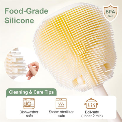 Baby Bottle Brush Set with Soap Dispenser, Foaming Brush & Drying Stand