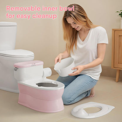 2-in-1 Toddler Potty Training Toilet with Detachable Training Seat