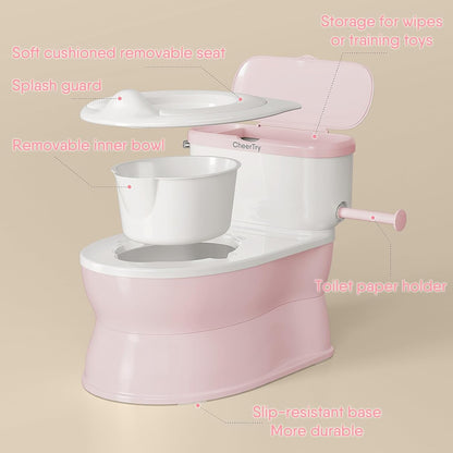 2-in-1 Toddler Potty Training Toilet with Detachable Training Seat